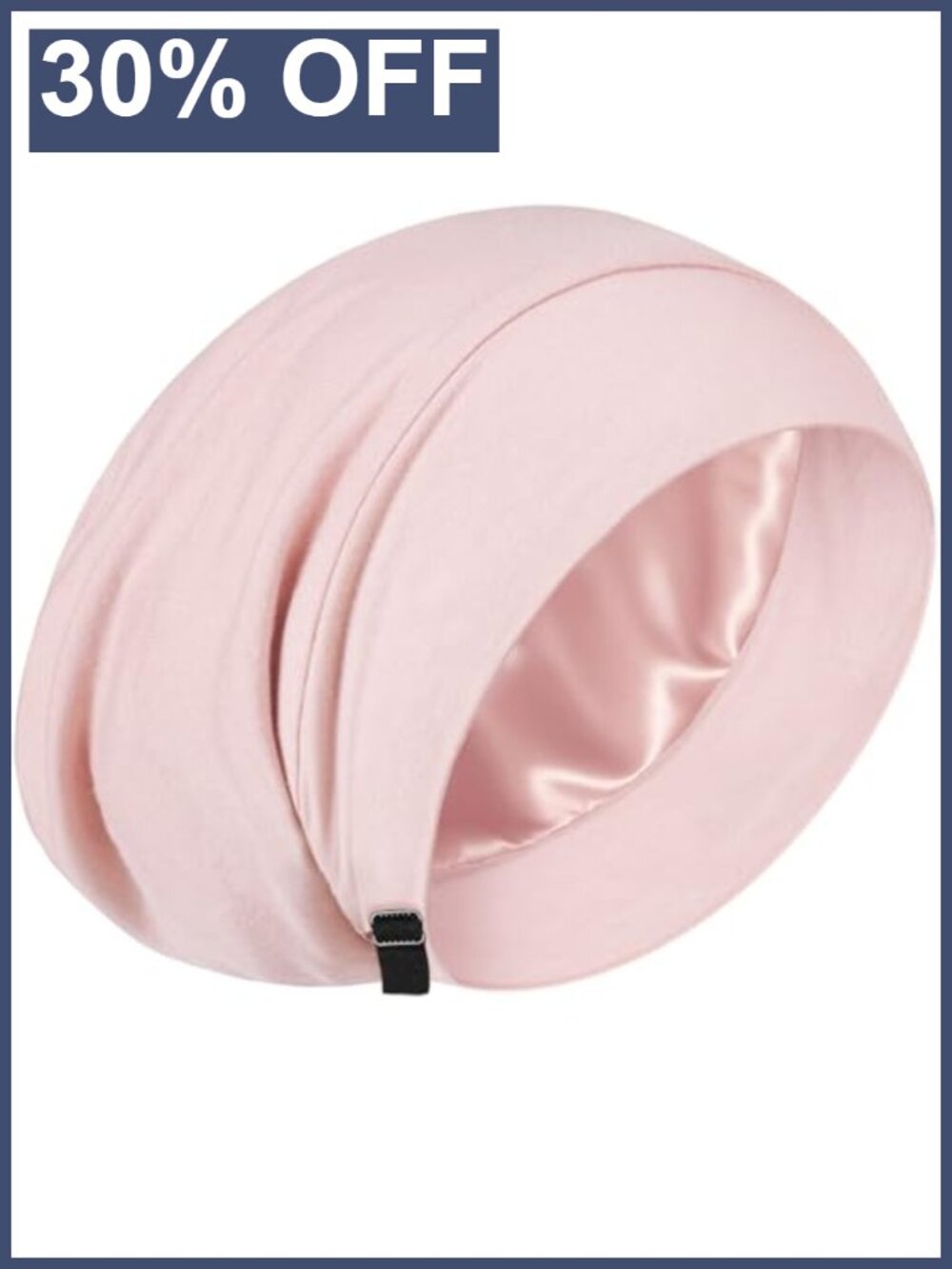 100% Mulberry Silk Hair Bonnet Sleep Cap Double Layer Adjustable Strap